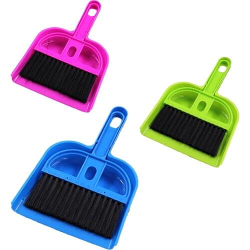 Computer Cleaning Brush Table Top Computer Keyboard Brush Small Broom Dustpan Set clean