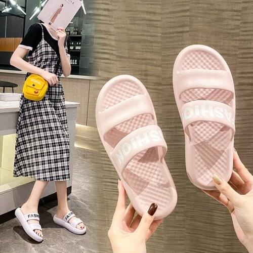 Similarfree Ins Hot Slippers Women Solid Lightweight Summer Shoes For Women Outdoor Beach Shoes Womens Flip Flops Summer Sandal
