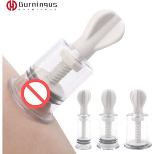 Burningus Pussy Clit Suction Vacuum Pump Milk Clamps Nipple Sucker Breast Enlarger Bdsm Bondage Stimulator Erotic Product
