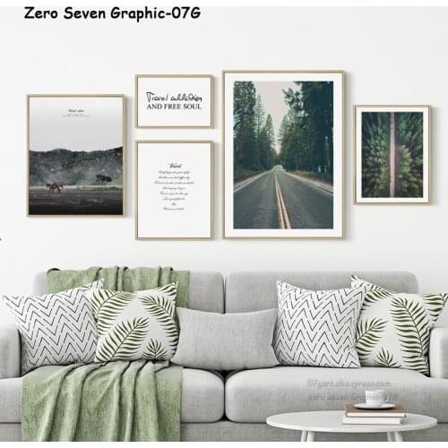 07G Modern Home Decor Forest Road Landscape A4 A3 Canvas Painting Posters And Prints Living Room Wall Art Pictures Home Murals