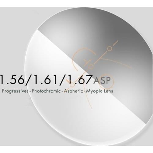 1.56 1.61 Photochromic Progressive Multifocal Reading Glasses Lenses With Fast Color Changing For See Far and See Near Visions