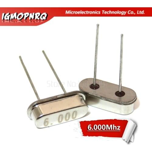 10PCS 6.000M 6.000Mhz 6 Mhz igMopnrq Quartz Crystal Resonator Passive Oscillator HC 49S New HC-49S