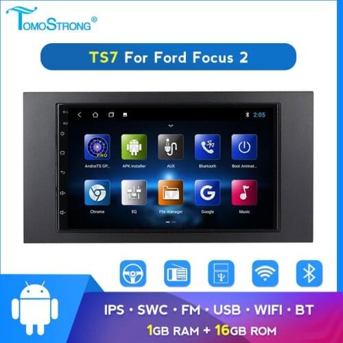 2 din Car radio Android gps mp5 player For Ford Focus 2 Mondeo S C Max Kuga Fiesta Fusion Camera DVR 7 inch Android unit