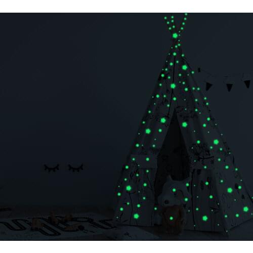 3604 luminous stickersFluorescent Star Sticker Childrens Room Bedroom Cartoon Wall Sticker