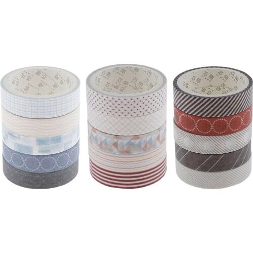 5pcs Washi Tape Paper Masking Grid Cute Scrapbooking Supplies