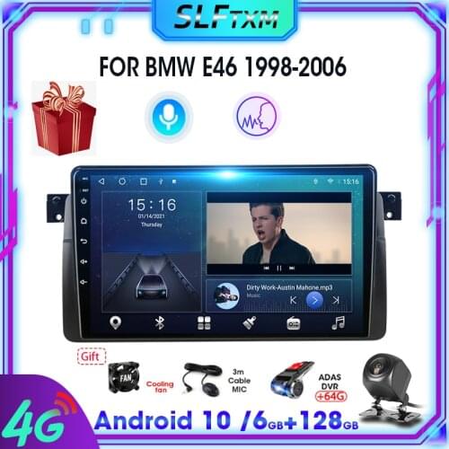 2 Din Android 10.0 Car Radio For BMW E46 316i 318i 1998- 2006 Multimedia Video Player Navigation GPS RDS DSP Stereo receiver FM