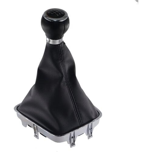 Car Manual 5 /6 Speed Gear Shift Knob With Black Boot Cover Gaitor Collar For VW Golf Plus 2005 2006 2007 2008 2009 2010 -2014