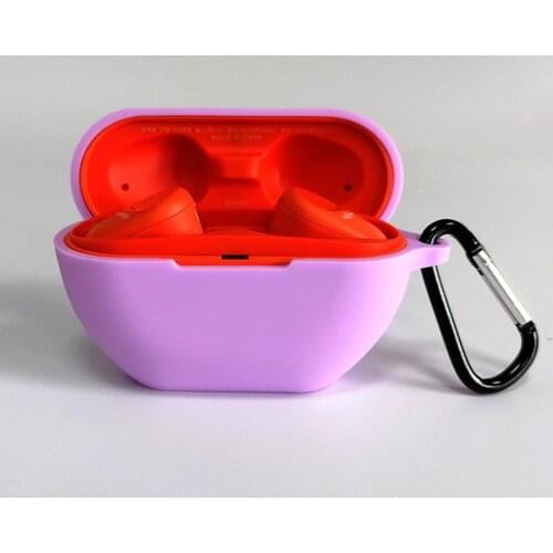 Bluelans Protective Case Soft with Hanging Buckle Silicone Bluetooth Wireless Earphone Cover for SONY WF-SP800