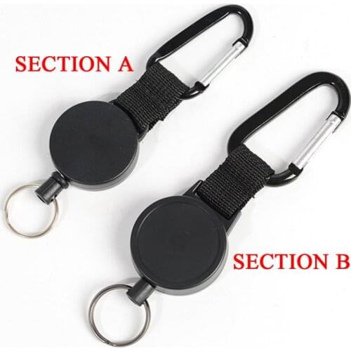 Keychain Key Chain Holder Keyring Key Ring Retract Pull Belt Rope Cord Reel Recoil Badge Lanyard Clip Multitool Keychain