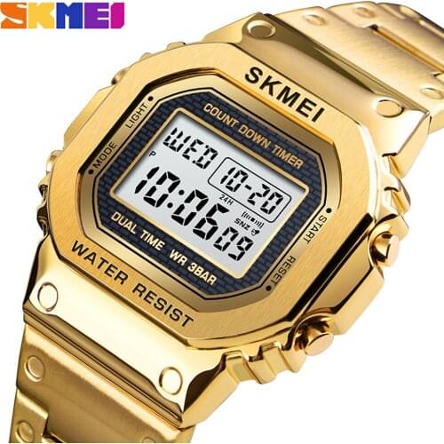 SKMEI Brand Mens Watches Waterproof Chronograph Countdown Sport Luxury Digital Wristwatches Alarm Clock Relogios Masculino