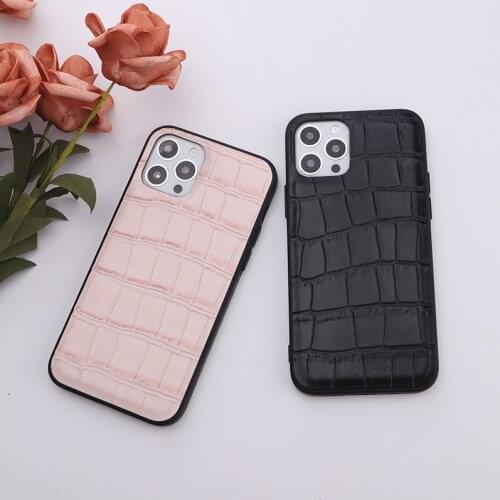 Retro Classical Crocodile Leather Phone Case For iphone 11 12 Pro Max Mini 7 8 Plus X XR XS Cover Fashion Shockproof Back Shell