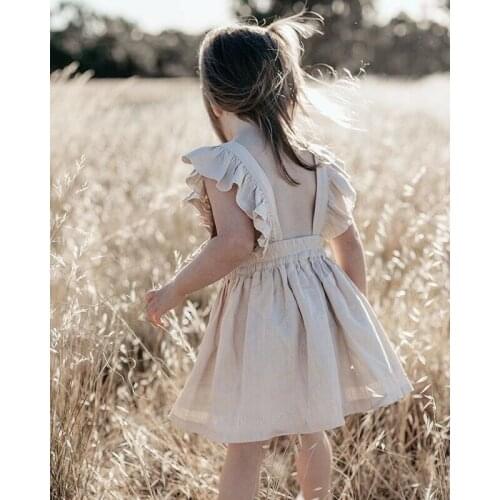 Emmababy Fashion Cute Baby Girl Kids Backless Dress Clothes Solid Toddler Princess Party Summer Sundress 1-7Years