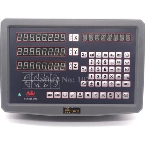HXX GCS900-3DB 3 Axis DRO Digital Display Milling Lathe Drill Boring CNC Machine ThreeAxis Digital Readout Dro Kit