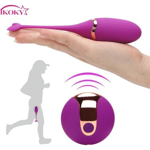 IKOKY Multispeed USB Rechargeable Kegel Ball Sex Toys for Women Clitoris Stimulator Vibrating Egg Exercise Vaginal