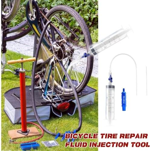 Bicycle Tubeless Tire Liquid Injection Tool MTB Road Bike Tubeless Sealant Injector UST Tyre No Inner Tubes Valve Core Tool