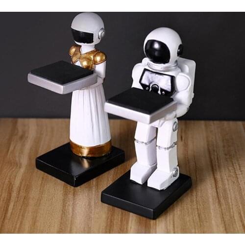 Creative Resin Watch Stand Old Housekeeper Astronaut Watch Storage Boxes Case Fashion Watch Display Case Jewelry Gift Organizer