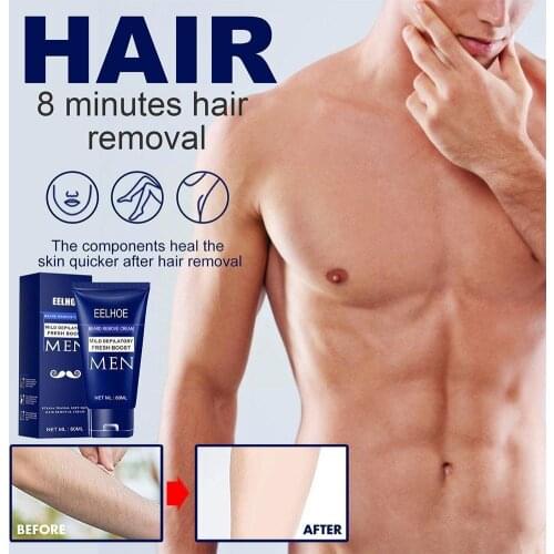 Men Hair Removal Cream Mild Fresh Depilatory Paste Removal Natural Gentle Cream Remover Hair Moustache Beard W9N4