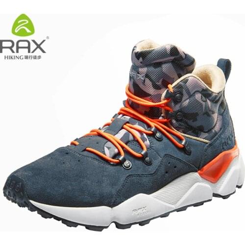 Rax 2018 Winter New Style Hiking Shoes Men Warm Snow Boots Sneakers for Men Outdoor Sports Walking Mountaining Shoes Breathable