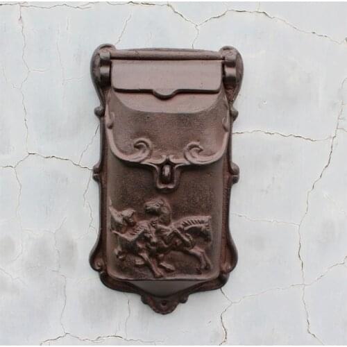 Top selling European cast iron mailbox Wall Mount Metal Post Letters Box Fashion Vintage Newspaper box Mail boxes outdoor maibox