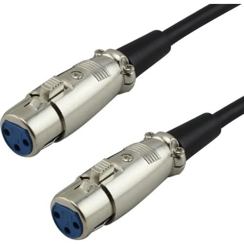 3-pin male to female XLR copper core microphone cable, condenser recording microphone audio cable XLR-XLR
