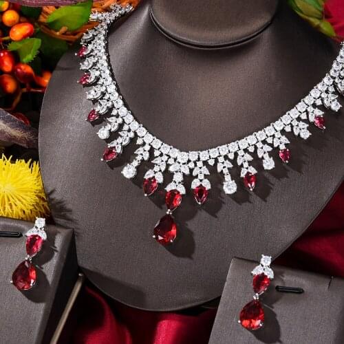 Missvikki Be Original Women Luxury Necklace Earrings Set For Women Wedding Dubai Bridal Jewelry Set Indian Party Accessories2021