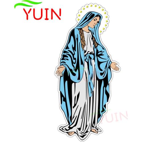 Car Sticker Saint Mary Jesus Mother God Decals Accessories Fashion PVC Bumper Window Cars-styling Waterproof Decal 15*7cm