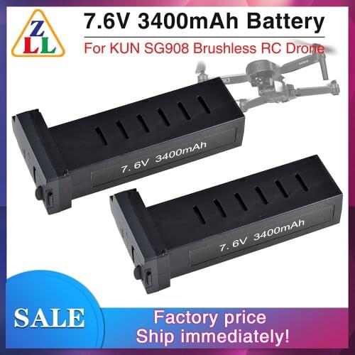 New Arrival ZLL Original 7.6V 3400MAH Lipo Battery for SG908 Rechargeable Part GPS RC Drone Accessories