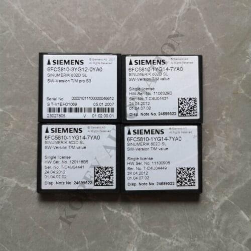 SIEMENS 802DSL SYSTEM CARD 6FC5810-3YG12-0YA0 6FC5810-1YG14-7YA0 USED GOOD IN CONDITION