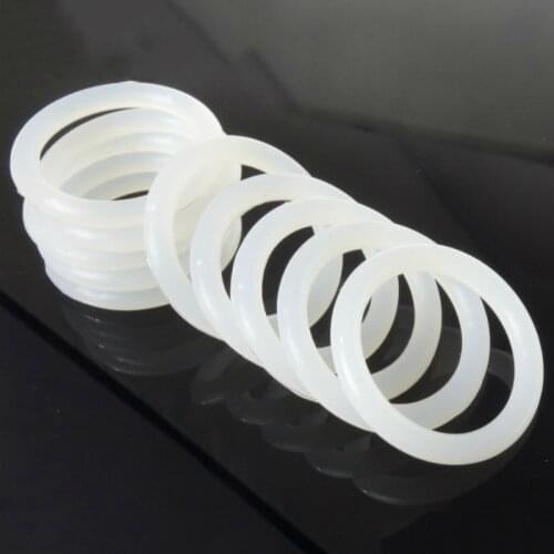 Food Grade Silicone O-Ring 3 3.5mm Thickness White Rubber Seal Ring Heat-Resistant 10-85mm Outer Dia
