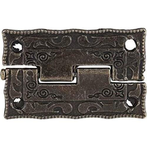 10Pcs Latch Hinges for Antique Furniture Bronze Jewelry Box Hinge Decorative Wooden Door Gift Box Small Hinge
