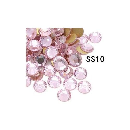 1440pcs/bag ss10 light pink color flat back Rhinestones,non hotfix DIY nail cellphone laptop art Free shipping