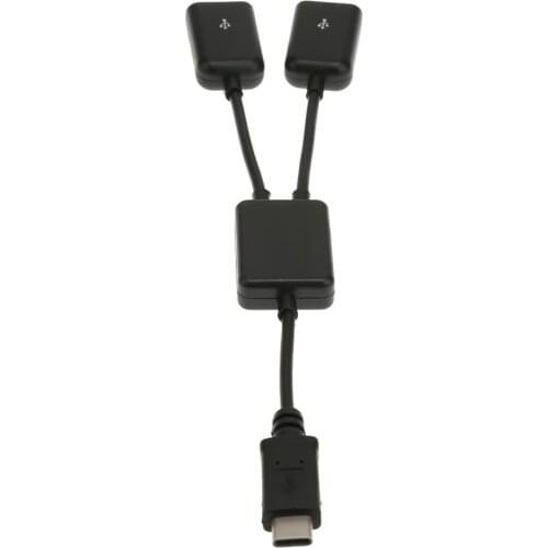 2 in 1 USB 3.1 Type-C OTG HUB Cable Mini Male to Female Plug Cord 5Gbps Fast Data Transferring Wire TYPC HUB for Macbook