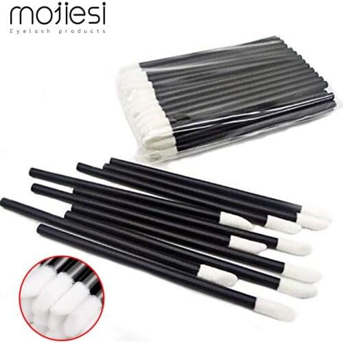 50/100PCS Disposable Lip Brush Cleans No Fluff, Eyelash Extension Accessory Stick Applicator Makeup Tool