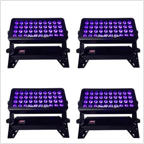 8pcs dmx controller led wall washer 40x18w 6in1 rgbwa uv outdoor mounting wall washer light