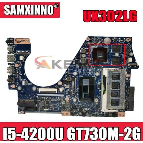 Akemy UX302 Laptop motherboard for ASUS UX302LG UX302L original mainboard 4GB-RAM I5-4200U GT730M-2G