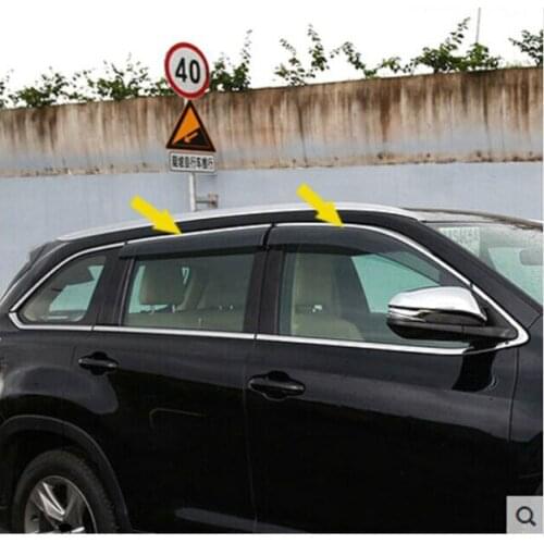 ACCESSORIES FIT FOR TOYOTA HIGHLANDER 2014 2015 2016 KLUGER SIDE WINDOW RAIN DEFLECTORS GUARD VISOR WEATHERSHIELDS SHADE
