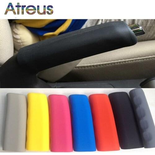 Atreus Silicone Car Handbrake Hand Brake Grips Covers for VW Golf 4 7 5 MK4 Mazda 6 cx-5 Peugeot 206 207 208 508 Touareg Tiguan