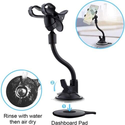 Car windshield clamp phone holder for xiaomi redmi note 7 pro for iphone XS MAX 8 7 6 6s plus X cell phone universal mount