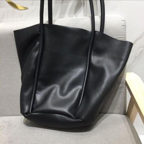 Large Casual Shoulder Bags For Women 2020 100% Soft Genuine Leather Luxury Handbags Designer Big Shopping Bags Vintage Lady Tote