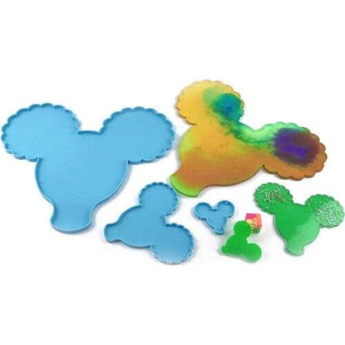 Human Head Silhouette Coaster Epoxy Resin Mold Cup Mat Casting Silicone Mould