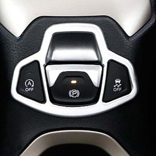 For Jeep Renegade 2015 2016 2017 2018 Auto Accessories ABS Chrome Car Electronic Hand Brake Box Panel Cover Trim Car Styling