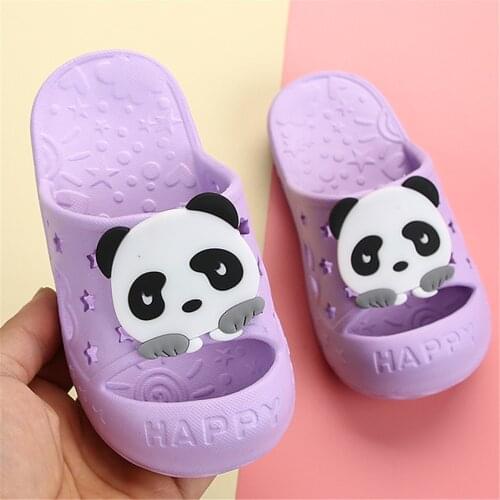 Indoor Barefoot Shoes Panda Unicorn Toe-Protected Kids Girls Children Slippers Boys Clog Baby Garden Footwear Beach Hollow Out