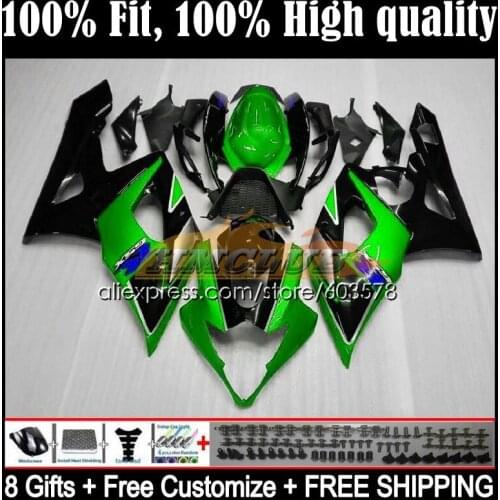 Injection For SUZUKI GSXR-1000 GSXR1000 GSX R1000 K5 12CL.0 GSX-R1000 05 06 GSXR 1000 1000CC CC 2005 2006 Fairing Metallic Green
