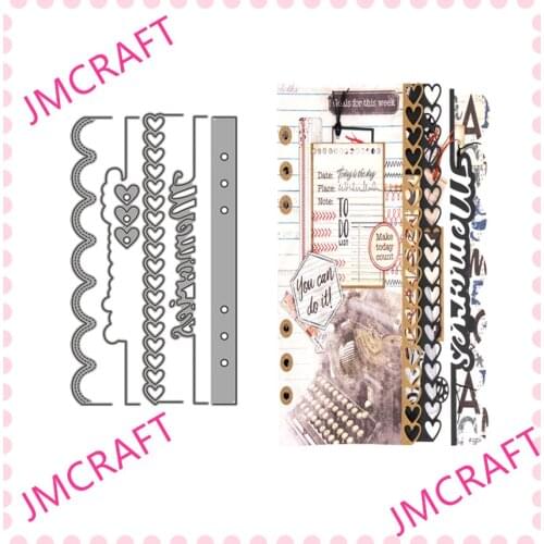 JMCRAFT 2021 Notebook Book Page Decoration #4 Metal Cutting Dies DIY Scrapbook Handmade Paper Craft Metal Steel Template Dies