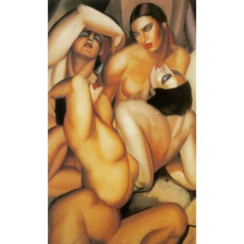 Oil Painting Reproduction on Canvas ,Museum Quality,Fast Free Shiping,handmade painting,Group Of Four Nude