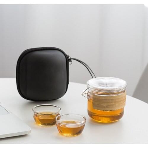 Creative Travel Portable Teapot Quik Cup Car Office Outdoor Tea Pot Kung Fu Tea Set Friend Gift Teasets One pot and two cups