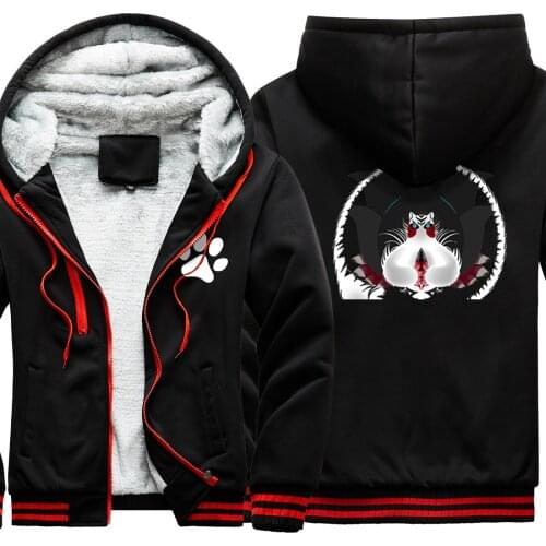 Cat Printing Camouflage Mens Raglan Thicken Jackets Long Sleeve Hooded Harajuku Korean Style Tracksuits Zipper moletom masculino