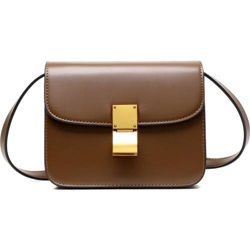 High sense small bag new fashion female bag ins retro tofu bag box small square bag shoulder messenger bag