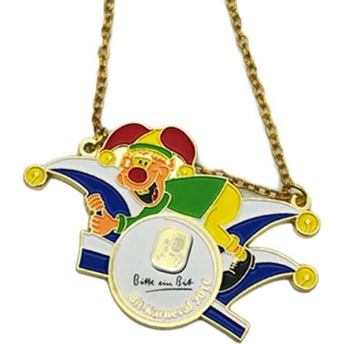 Custom Metal Craft Gold Plated Soft Enamel Badge Medal in Irregular Shape k200225