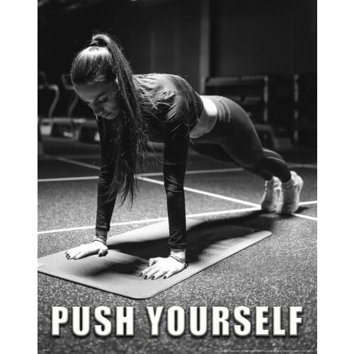 Workout Motivational Womens Weightlifting Home Gym Art Silk Poster Print 24x36inch